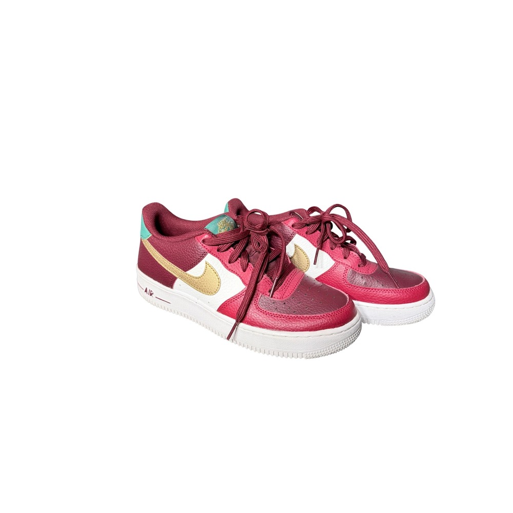 Nike Air Force 1 Low GS 7Y Bordeaux Dragon Red Gold